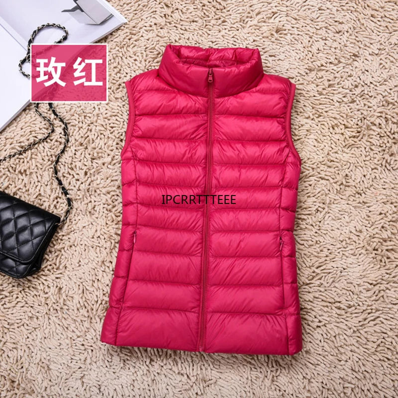 2025 Women’s Slim Lightweight Down Vest | Ultra-Light Warm Waistcoat