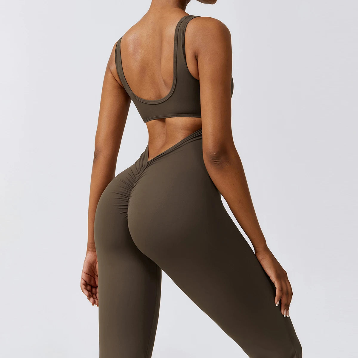 Sexy Back V Jumpsuit for Women | Stretch Yoga & Fitness Sportswear - Dhavinci