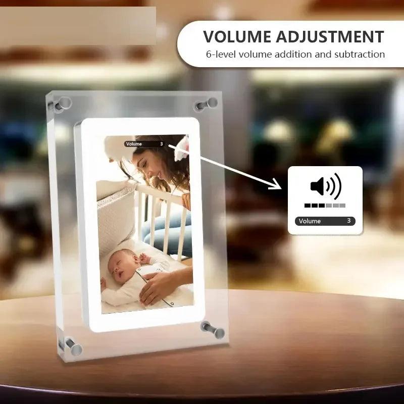 Acrylic Digital Photo Frame 5/7 Inch | Rotating IPS Screen with 2G Memory - Dhavinci