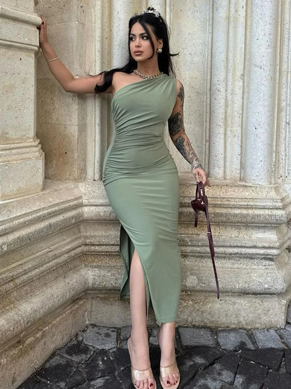 Summer Black New Dress Women Fashion Sexy Split Sleeveless Backless Slim Maxi Dress Female Casual Club Elegant Lady Party Dress - Dhavinci