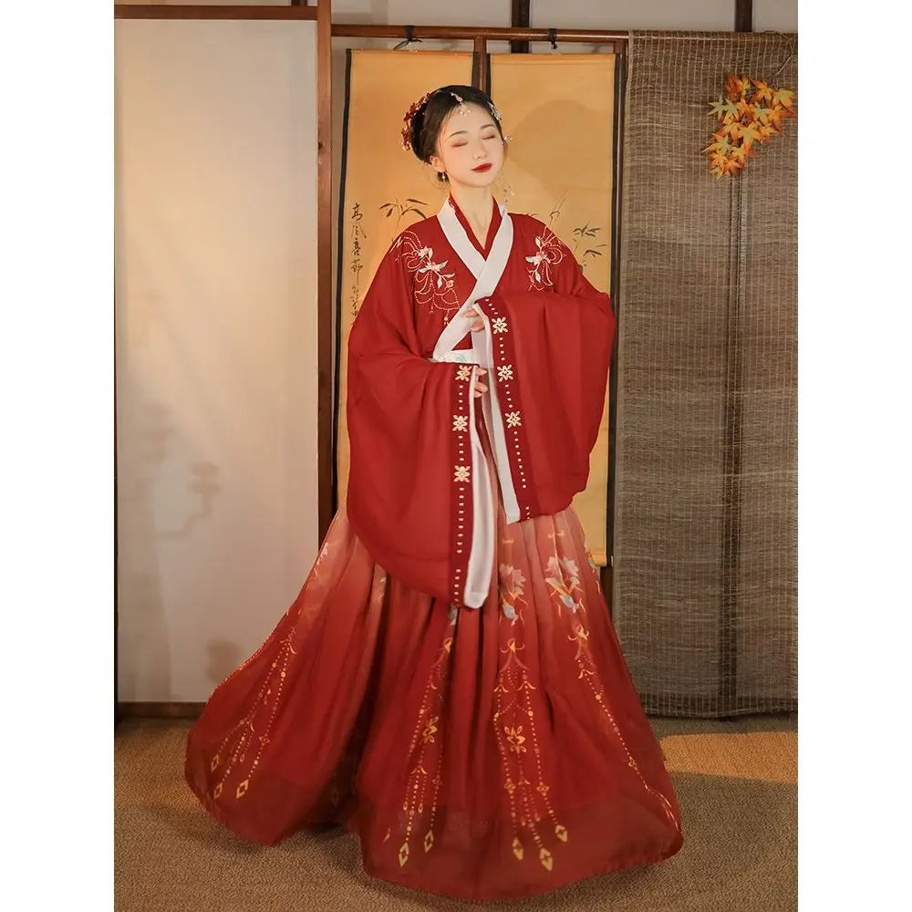 Chinese Traditional Hanfu Costume Woman Ancient Han Dynasty Dress Oriental Princess Dress Lady Elegance Tang Dynasty Dance Wear - Dhavinci