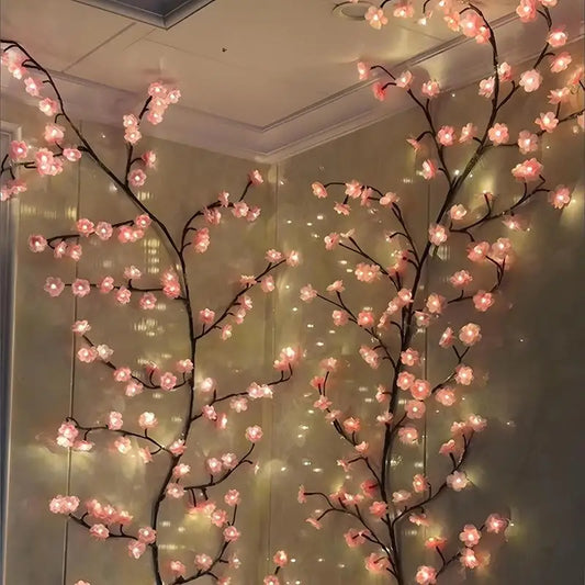 Cherry Blossom LED Lights | 96 LEDs USB Powered DIY Home Decor Lamp - Dhavinci