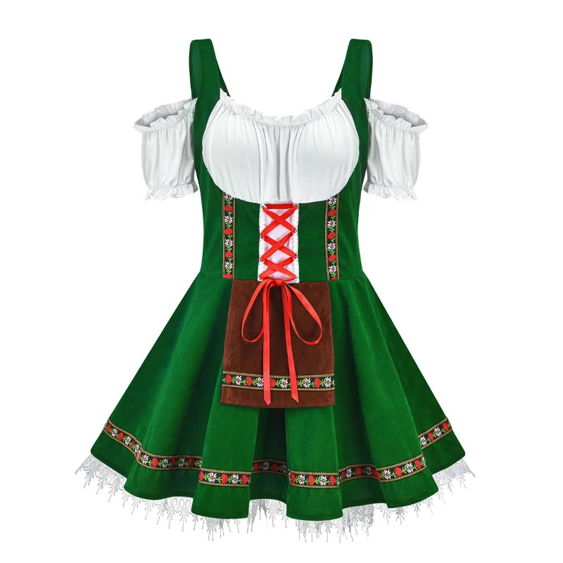 Sexy Oktoberfest Beer Maid Costume | Bavarian Dirndl Dress - Dhavinci