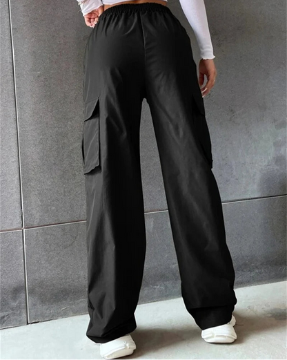 High Street Vintage Pants | Women’s High-Waist Cargo Trousers - Dhavinci