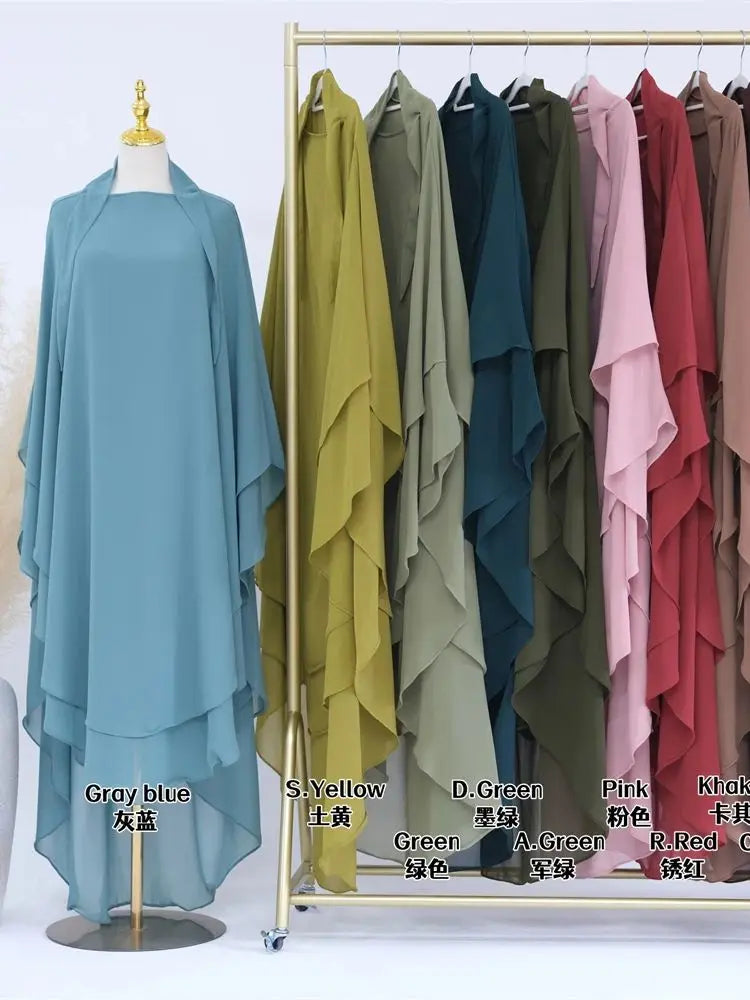 Ramadan Khimar Abaya Saudi Arabia Turkey Islam Muslim Hijab Dress Prayer Clothes Abayas For Women Kebaya Robe Femme Musulmane - Dhavinci