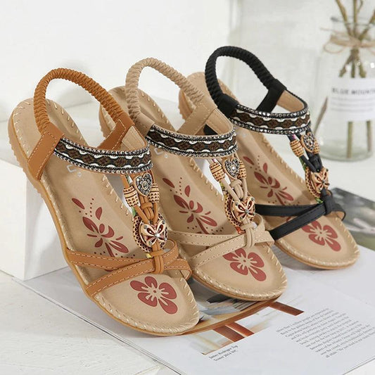 Bohemian Crystal Sandals for Women - Non-Slip Summer Style - Dhavinci