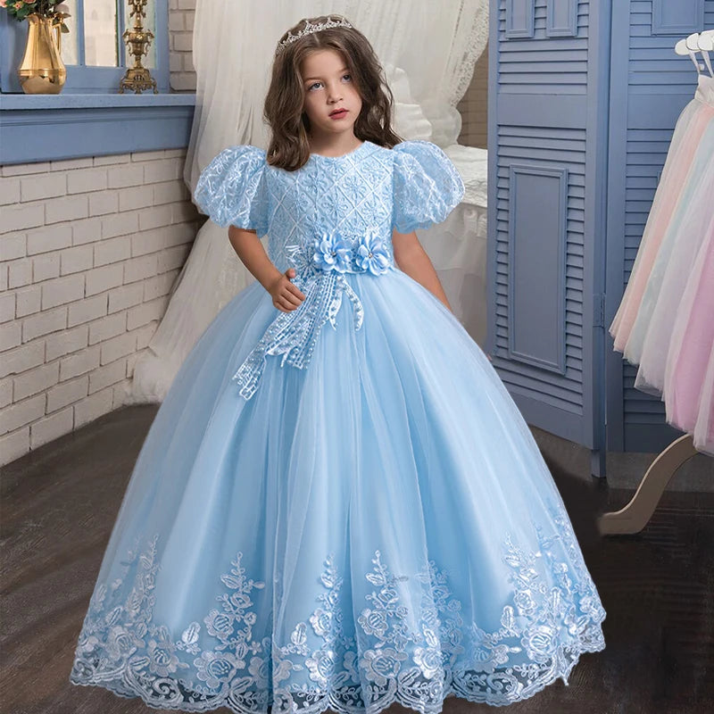 New Girls' Flower Princess Dress | Birthday & Christmas Party Dress - Dhavinci