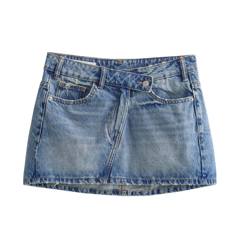 Chic Denim Mini Skirt | Women’s Spring & Summer Fashion - Dhavinci