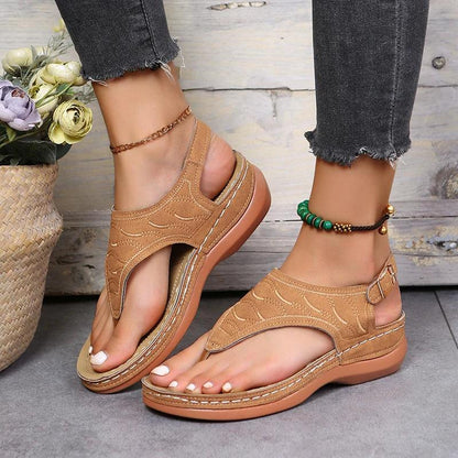 Clip Toe Wedge Sandals - Summer Platform Beach Shoes - Dhavinci