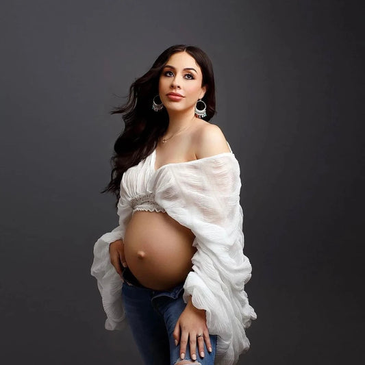 Maternity Photography Top | Pregnancy Photo Shoot Blouse - Dhavinci