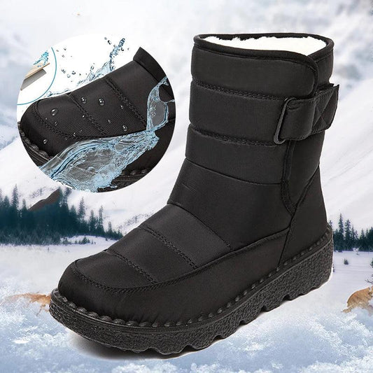 Non-Slip Waterproof Snow Boots - Plush Winter Ankle Boots for Women - Dhavinci