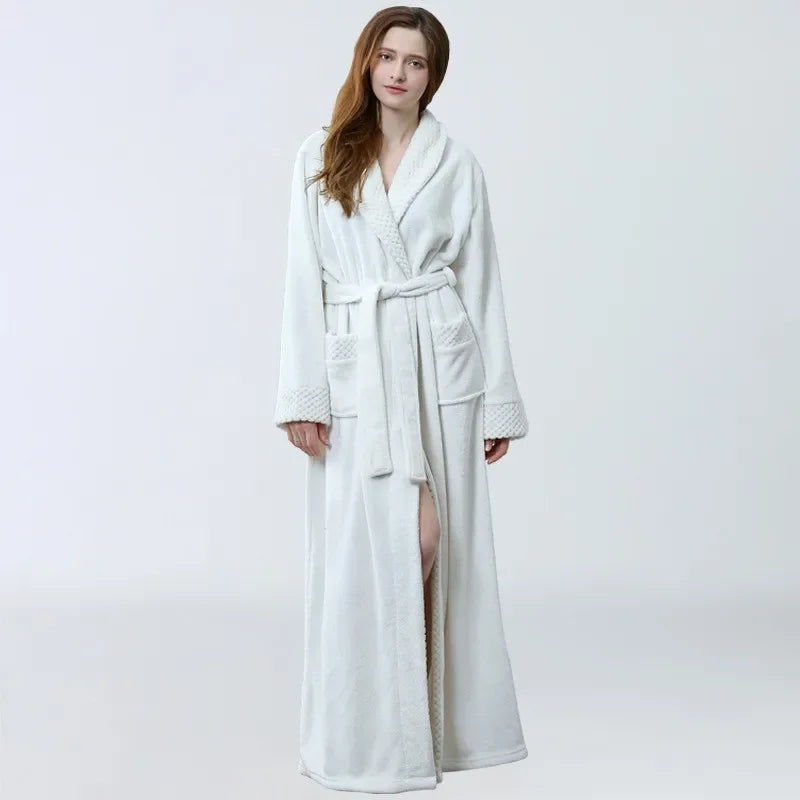 Cozy Women's Pajamas | Thickened Yukata Nightgown & Bathrobe - Dhavinci