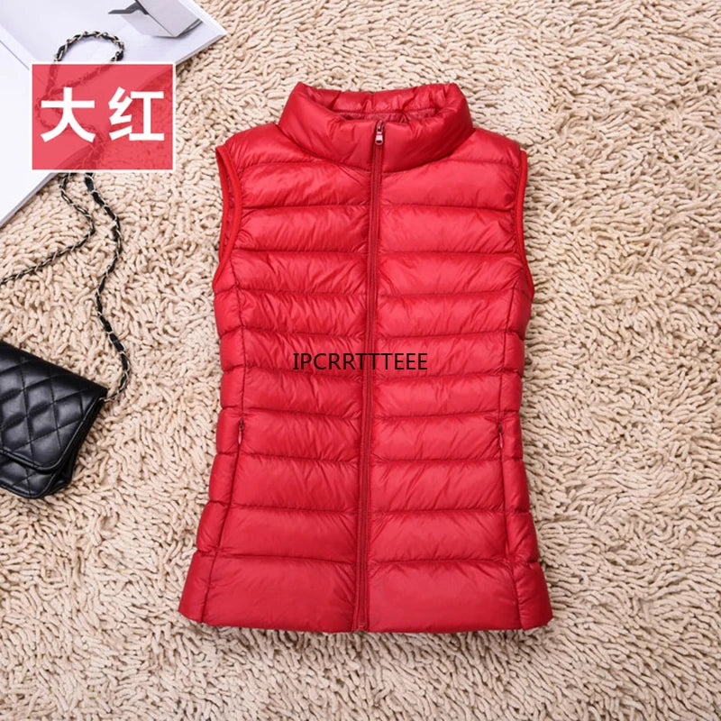 2025 Women’s Slim Lightweight Down Vest | Ultra-Light Warm Waistcoat