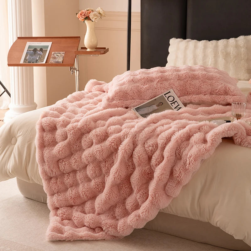 YanYangTian Autumn Winter Plush blanket bed cover Coral velvet blanket bedroom sofa cover - Dhavinci