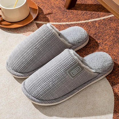 Couple Home Plush Slippers for Women | Closed Toe Casual Winter Slippers - Dhavinci