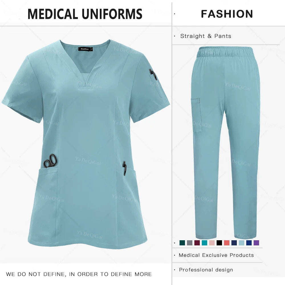 Anti-Wrinkle Medical Scrub Sets | Premium Washable Nurse Uniforms - Dhavinci