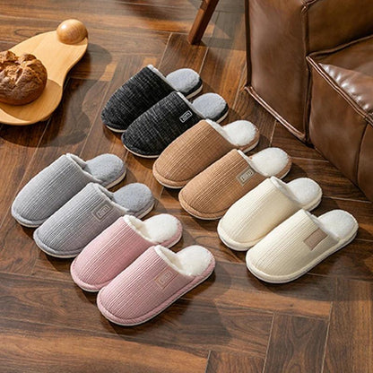 Couple Home Plush Slippers for Women | Closed Toe Casual Winter Slippers - Dhavinci