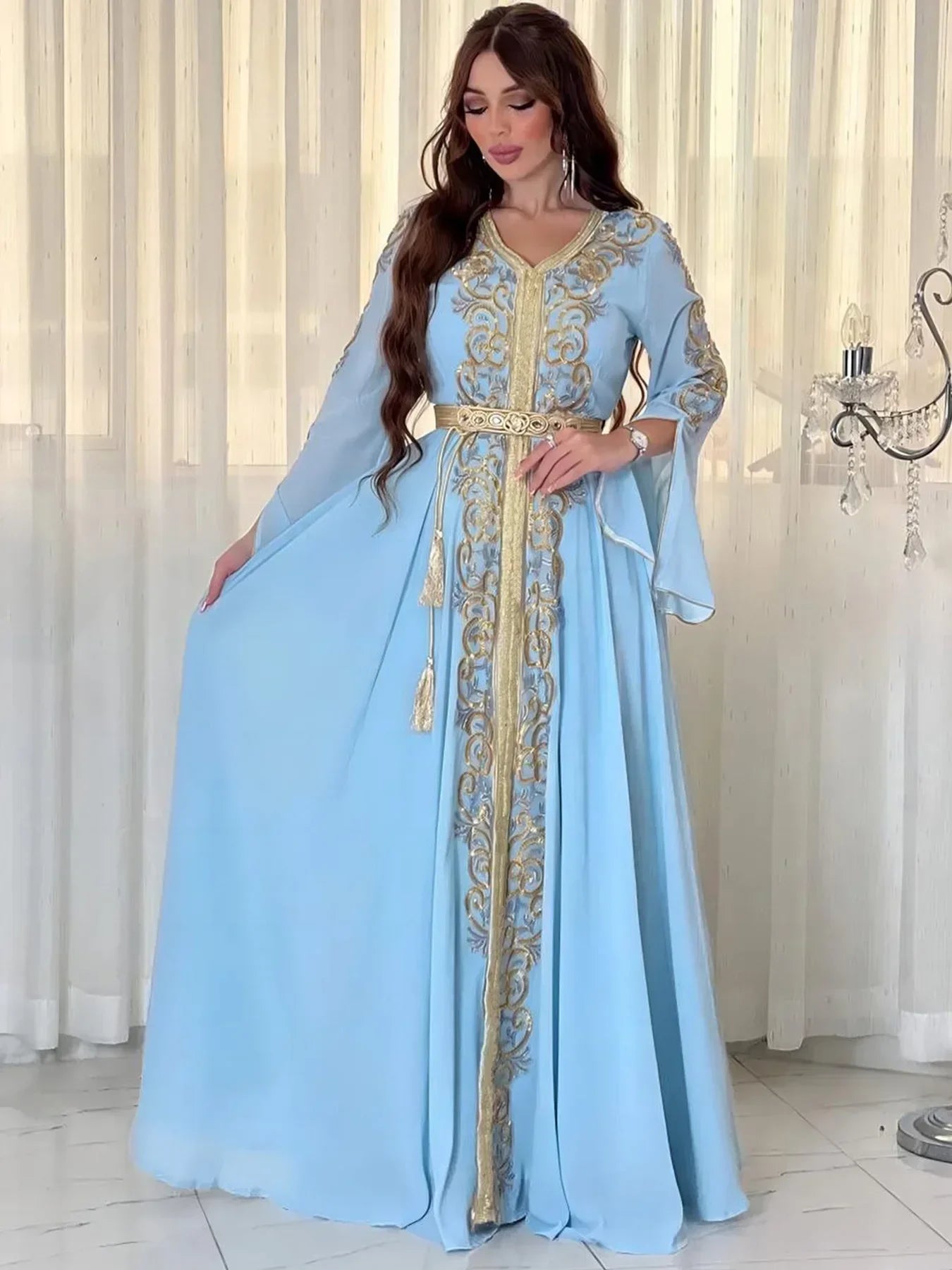 Eid Muslim Party Dress for Women Abaya Emboridery Jalabiya Morocco Dresses  Abayas Kaftan Abaya Islam Vestidos Arab Long Robe - Dhavinci