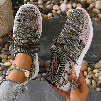 Breathable Knitting Platform Sneakers for Women | Non-Slip Casual Sports Shoes - Dhavinci