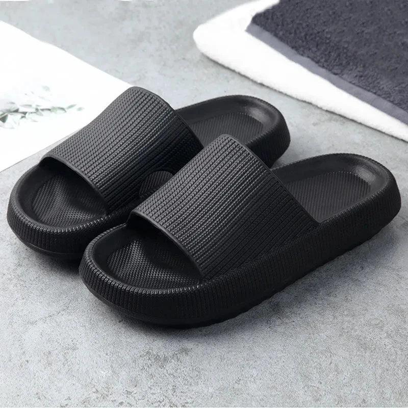 Thick Platform Home Slippers | Non-Slip Bathroom Sandals for Couples - Dhavinci