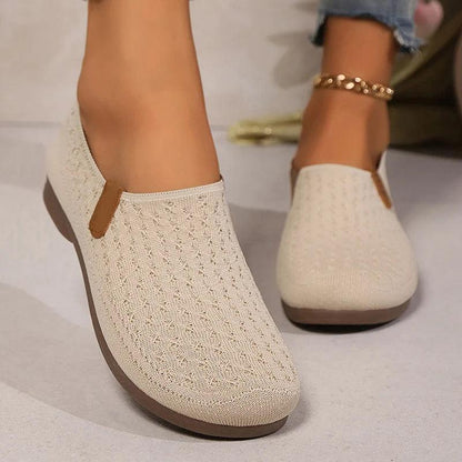 Breathable Knitting Platform Sneakers for Women | Slip-On Casual Shoes - Dhavinci