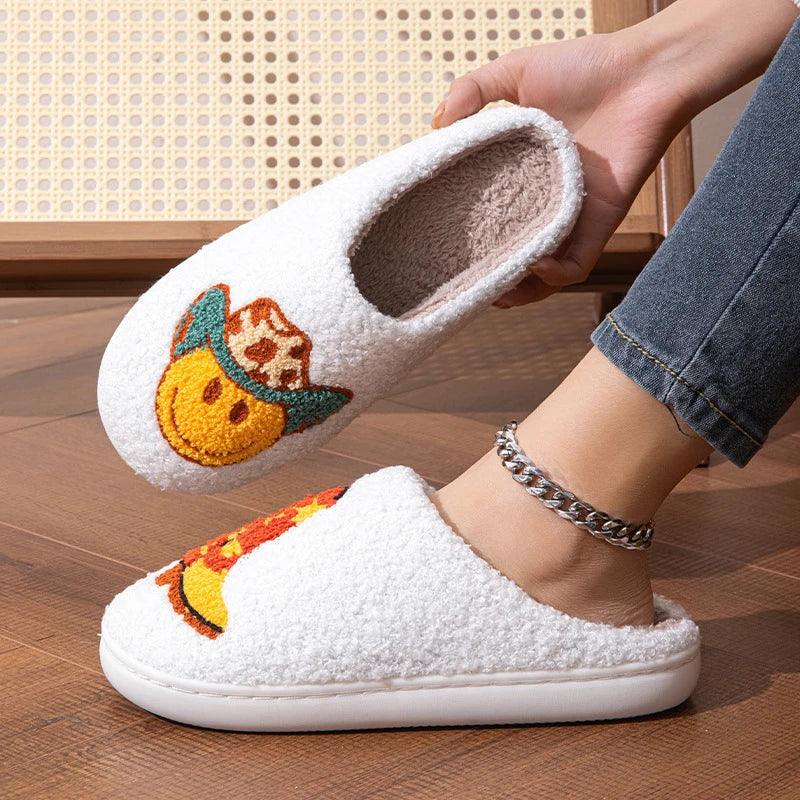 Winter Cartoon Plush Slippers for Women | Cozy Cowboy Home Shoes - Dhavinci