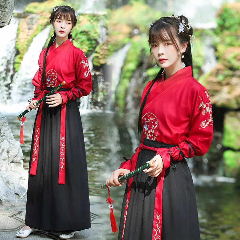 Japanese Vintage Kimono Samurai Cosplay Clothing Woman Man Chiinese Hanfu Crane Embroidery Cardigan Yukata Full Sleeve Retro - Dhavinci