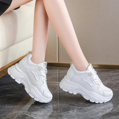 Winter Platform Sneakers for Women - Lace-Up Non-Slip Sports Shoes - Dhavinci