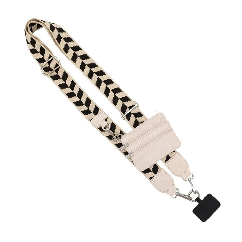 Phone Strap with Pouch | Adjustable Crossbody Wallet Lanyard - Dhavinci