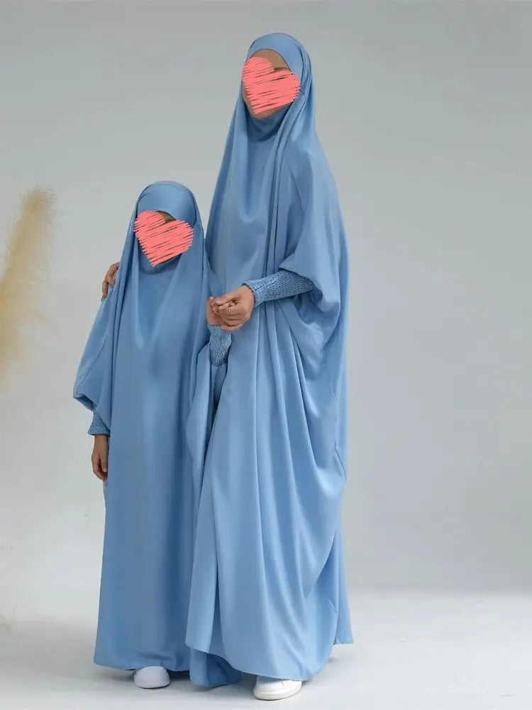 Ramadan Niqab Khimar Prayer Clothes For Women Kids Muslim Abaya Dubai Turkey Islam Dress Kebaya Kaftan Robe Femme Musulmane - Dhavinci