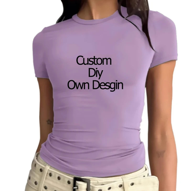 Custom Print DIY Women’s T-Shirt | Slim Fit O-Neck Casual Streetwear - Dhavinci