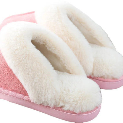 Faux Fur Winter Slippers for Women | Warm Cotton Padded Shoes - Dhavinci