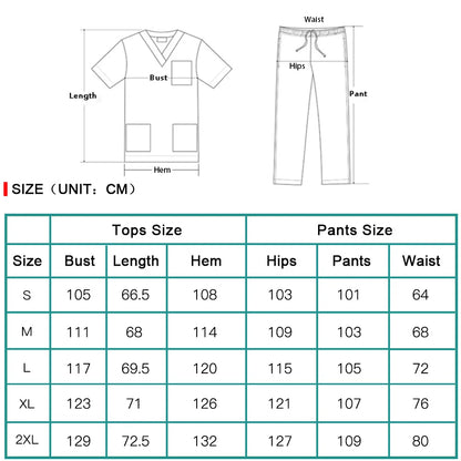 Medical Uniforms Women Scrubs Sets Nurse Nursing Work Clothes Beauty Salon Spa Work Clothes Surgical Suit Lab Hospital Overall - Dhavinci